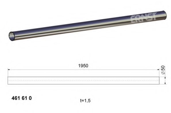 ERNST 461610 Exhaust Pipe, universal